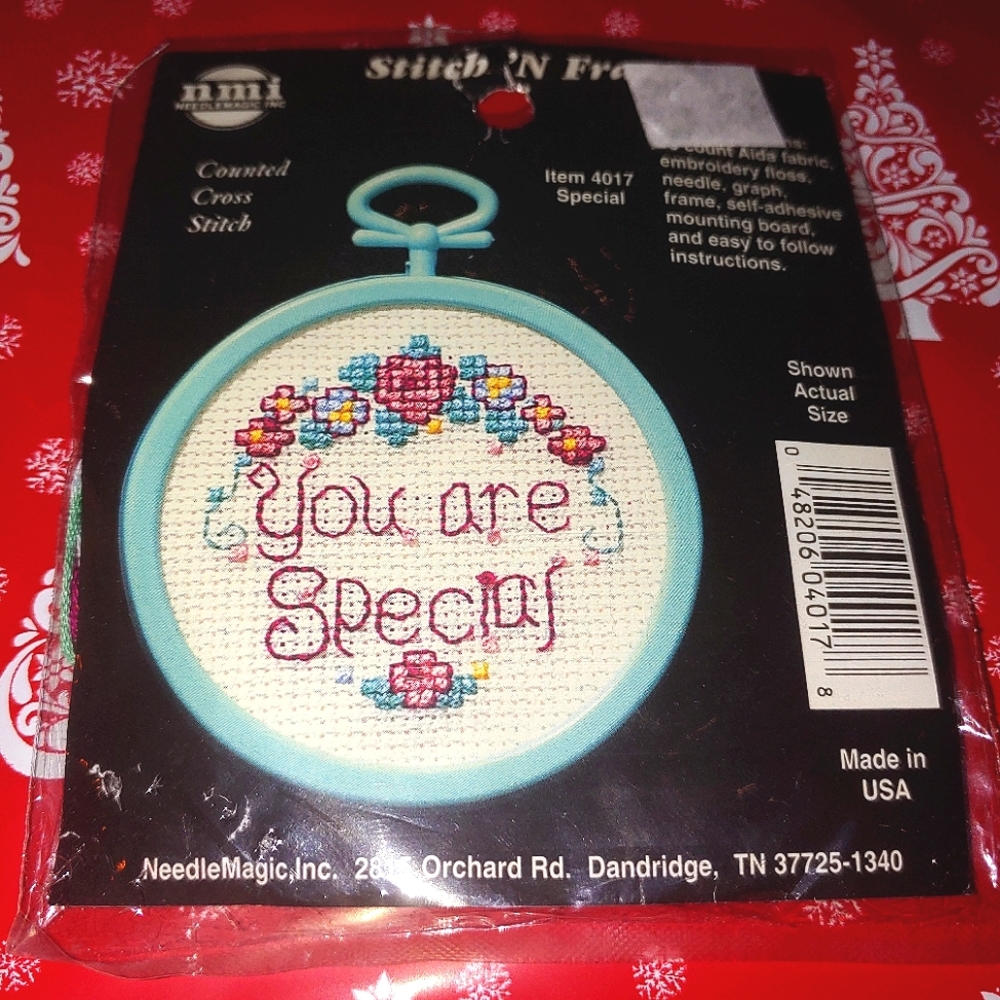 You are Special 4017 Cross Stitch Kit nmi Floral Vintage Affirmations